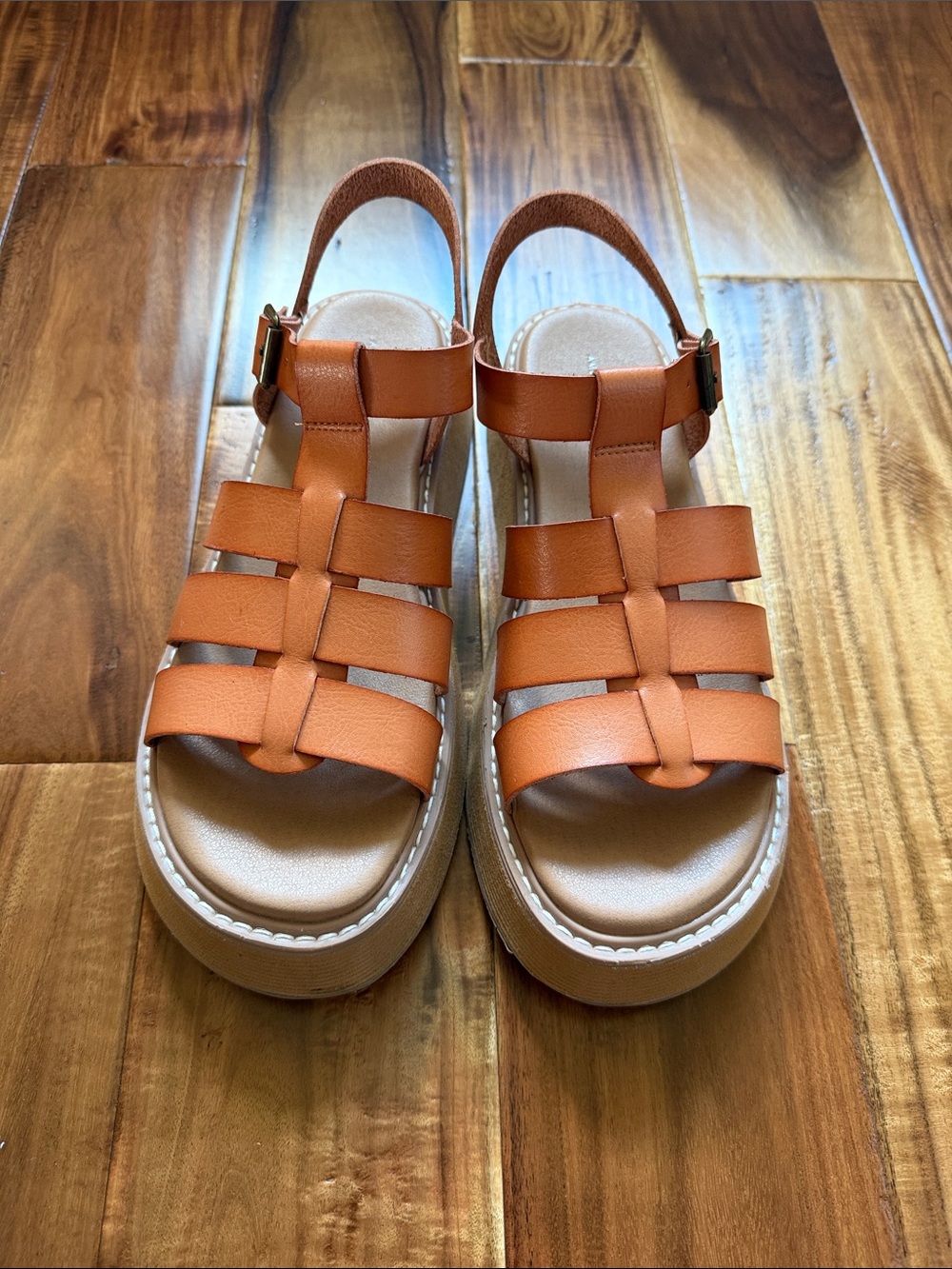 American Eagle Women’s Strappy Sandals in Tan - Comfortable Summer Footwear